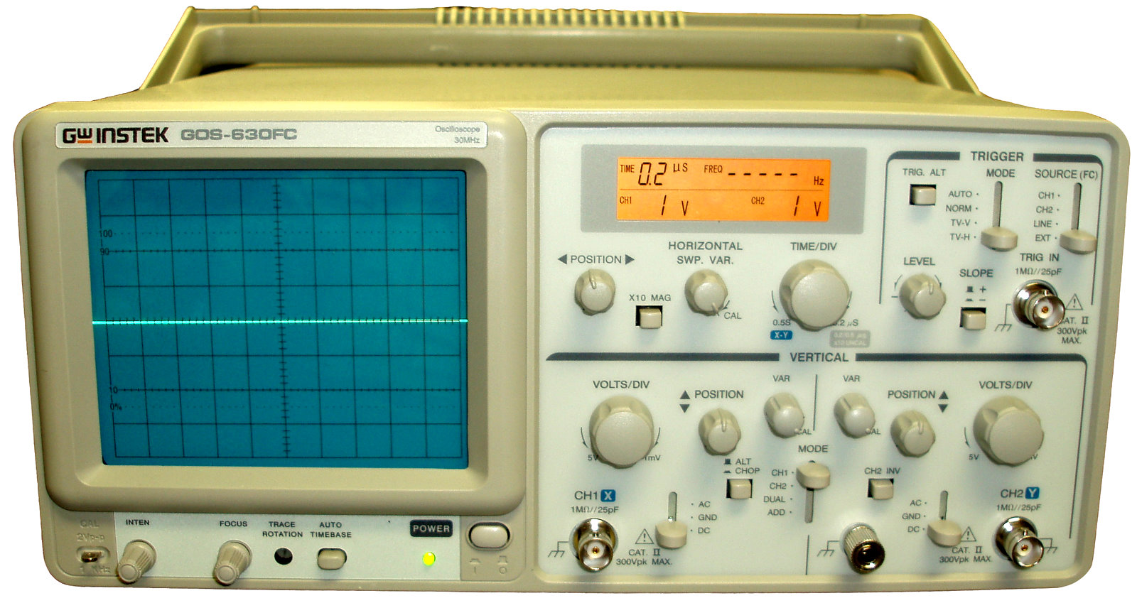 Gw Instek Gos-630Fc 30 Mhz, Oscilloscope With Frequency Counter